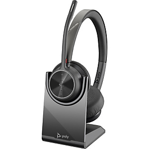 HP POLY POLY Auriculares VOYAGER 4320-M certificados para Microsoft Teams con base de carga, Inalámbrico, Llamadas/Música, 162 g, Auriculares, Negro 77Z00AA