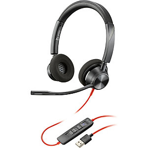 HP POLY POLY Blackwire 3325-M Microsoft Teams Certified USB-A + 3.5mm Stereo Headset, Alámbrico, Oficina/Centro de llamadas, 87 g, Auriculares, Negro 76J21AA