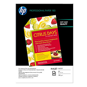 HP Professional Carta Fotografica A4 per Stampanti Inkjet, 180 g/m², Bianca Lucida (confezione 50 fogli) HP Professional Carta Fotografica A4 per Stampanti Inkjet, 180 g/m², Bianca Lucida (confezione 50 fogli)