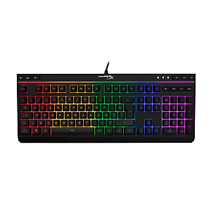HP RGB core en alliage - Clavier de jeu (disposition FR), Taille réelle (100 %), Avec fil, USB, Clavier à membrane, LED RGB, Noir 4P4F5AQ HP RGB core en alliage - Clavier de jeu (disposition FR), Taille réelle (100 %), Avec fil, USB, Clavier à membrane, LED RGB, Noir 4P4F5AQ