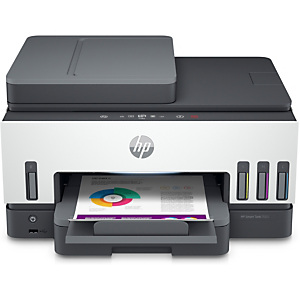 HP Smart Tank Imprimante tout-en-un 7605, Color, Imprimante pour Impression, copie, numérisation, télécopie, chargeur automatique de documents et sans