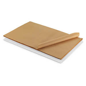 Hvitt silkepapir og kraftpapir i ark