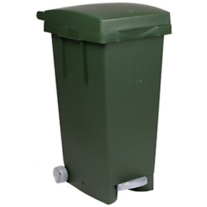 ICS Bidone con ruote e pedale per la raccolta differenziata BIG TATA, 80 litri, 38 x 50 x 80 cm, Verde ICS Bidone con ruote e pedale per la raccolta differenziata BIG TATA, 80 litri, 38 x 50 x 80 cm, Verde