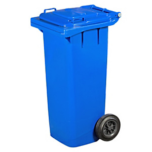 ICS Bidone per la raccolta differenziata con ruote e coperchio QUADRO, 80 litri, 50 x 46 x 92 cm, Blu ICS Bidone per la raccolta differenziata con ruote e coperchio QUADRO, 80 litri, 50 x 46 x 92 cm, Blu