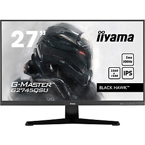 Iiyama G-MASTER G2745QSU-B1, 68,6 cm (27''), 2560 x 1440 Pixeles, Dual WQHD, LED, 1 ms, Negro Iiyama G-MASTER G2745QSU-B1, 68,6 cm (27''), 2560 x 1440 Pixeles, Dual WQHD, LED, 1 ms, Negro