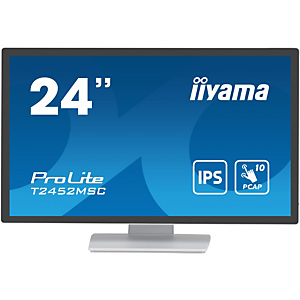 Iiyama ProLite, 60,5 cm (23.8''), 1920 x 1080 Pixeles, Full HD, LCD, 14 ms, Blanco T2452MSC-W1