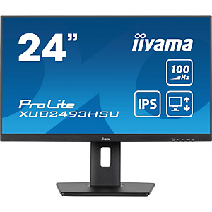 Iiyama ProLite, 60,5 cm (23.8''), 1920 x 1080 Pixeles, Full HD, LED, 1 ms, Negro XUB2493HSU-B6 Iiyama ProLite, 60,5 cm (23.8''), 1920 x 1080 Pixeles, Full HD, LED, 1 ms, Negro XUB2493HSU-B6