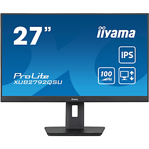 Iiyama ProLite, 68,6 cm (27''), 2560 x 1440 Pixeles, Full HD, LED, 0,4 ms, Negro XUB2792QSU-B6 Iiyama ProLite, 68,6 cm (27''), 2560 x 1440 Pixeles, Full HD, LED, 0,4 ms, Negro XUB2792QSU-B6