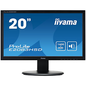iiyama ProLite E2083HSD-B1, 49,5 cm (19.5"), 1600 x 900 pixels, HD+, LED, 5 ms, Noir