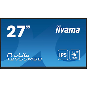 Iiyama ProLite T2755MSC-B1, 68,6 cm (27''), 1920 x 1080 Pixeles, Full HD, LED, 5 ms, Negro Iiyama ProLite T2755MSC-B1, 68,6 cm (27''), 1920 x 1080 Pixeles, Full HD, LED, 5 ms, Negro