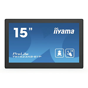 Iiyama ProLite TW1523AS-B1P, 39,6 cm (15.6"), 450 cd / m², Full HD, LED, 16:9, 1920 x 1080 Pixeles
