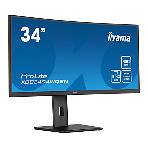 Iiyama ProLite XCB3494WQSN-B5, 86,4 cm (34''), 3440 x 1440 Pixeles, UltraWide Quad HD, 0,4 ms, Negro Iiyama ProLite XCB3494WQSN-B5, 86,4 cm (34''), 3440 x 1440 Pixeles, UltraWide Quad HD, 0,4 ms, Negro