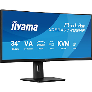 Iiyama ProLite XCB3497WQSNP-B1, 86,4 cm (34'), 3440 x 1440 Pixeles, UltraWide Quad HD, LED, Negro Iiyama ProLite XCB3497WQSNP-B1, 86,4 cm (34'), 3440 x 1440 Pixeles, UltraWide Quad HD, LED, Negro