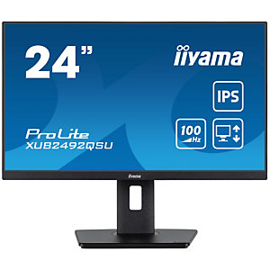 iiyama ProLite XUB2492QSU-B1, 60,5 cm (23.8''), 2560 x 1440 pixels, Wide Quad HD, LED, 1 ms, Noir