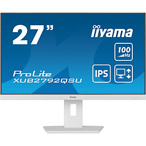 Iiyama ProLite XUB2792QSU-W6, 68,6 cm (27''), 2560 x 1440 Pixeles, Wide Quad HD, LED, 0,4 ms, Blanco