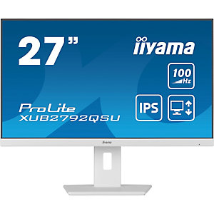 iiyama ProLite XUB2792QSU-W6, 68,6 cm (27''), 2560 x 1440 pixels, Wide Quad HD, LED, 0,4 ms, Blanc