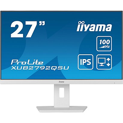 iiyama ProLite XUB2792QSU-W6, 68,6 cm (27''), 2560 x 1440 pixels, Wide Quad HD, LED, 0,4 ms, Blanc - 1