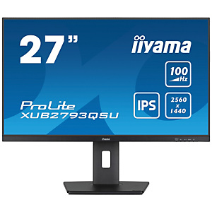 Iiyama ProLite XUB2793QSU-B6, 68,6 cm (27''), 2560 x 1440 Pixeles, Quad HD, LED, 1 ms, Negro