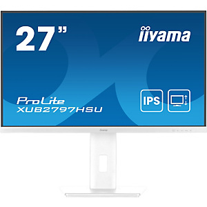 Iiyama ProLite XUB2797HSU-W2, 68,6 cm (27'), 1920 x 1080 Pixeles, Full HD, LED, 1 ms, Blanco Iiyama ProLite XUB2797HSU-W2, 68,6 cm (27'), 1920 x 1080 Pixeles, Full HD, LED, 1 ms, Blanco