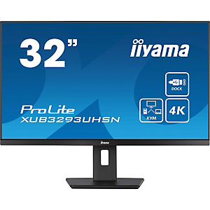 Iiyama ProLite XUB3293UHSN-B5, 80 cm (31.5''), 3840 x 2160 Pixeles, 4K Ultra HD, LCD, 4 ms, Negro