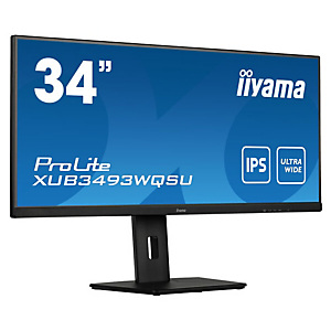 Iiyama ProLite XUB3493WQSU-B5, 86,4 cm (34''), 3440 x 1440 Pixeles, UltraWide Quad HD, LED, 4 ms, Negro