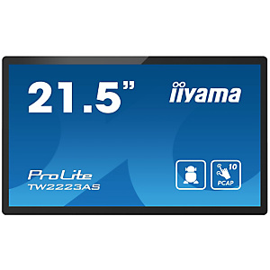 Iiyama TW2223AS-B2, Panel plano interactivo, 54,6 cm (21.5'), 1920 x 1080 Pixeles, Wifi, 24/7 Iiyama TW2223AS-B2, Panel plano interactivo, 54,6 cm (21.5'), 1920 x 1080 Pixeles, Wifi, 24/7