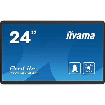 iiyama TW2424AS-B1, Écran plat de signalisation numérique, 60,5 cm (23.8''), 1920 x 1080 pixels, Wifi, 24/7 - 1
