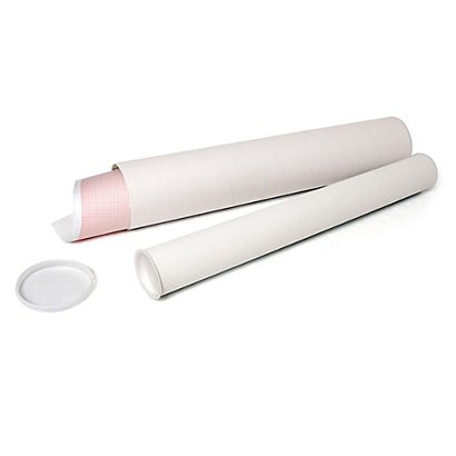 IKONA+ Tubo portadisegni - diametro 6 cm - H 54 cm - cartone - bianco -  Scatole per Spedizioni Postali