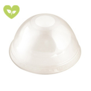 ILIP Coperchio monouso a cupola con foro per bicchiere da 350 ml, Linea IlipBio, PLA, Ecologico, Trasparente (confezione 800 pezzi) ILIP Coperchio monouso a cupola con foro per bicchiere da 350 ml, Linea IlipBio, PLA, Ecologico, Trasparente (confezione 800 pezzi)
