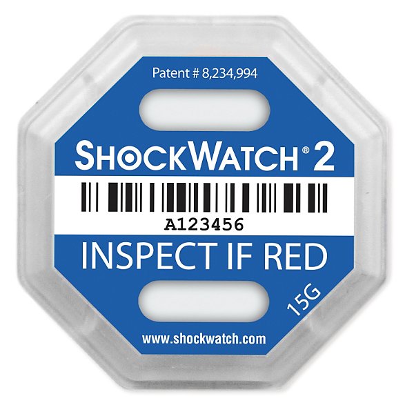 Indicatori di shock arancio livello di gravità 75g - 6