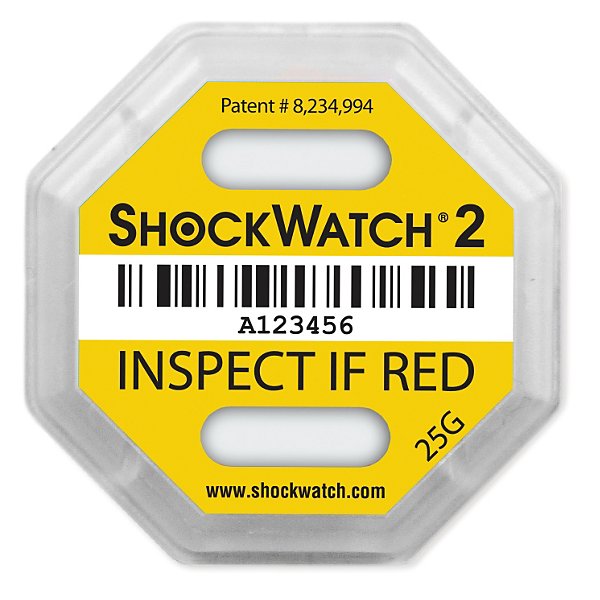 Indicatori di shock arancio livello di gravità 75g - 3