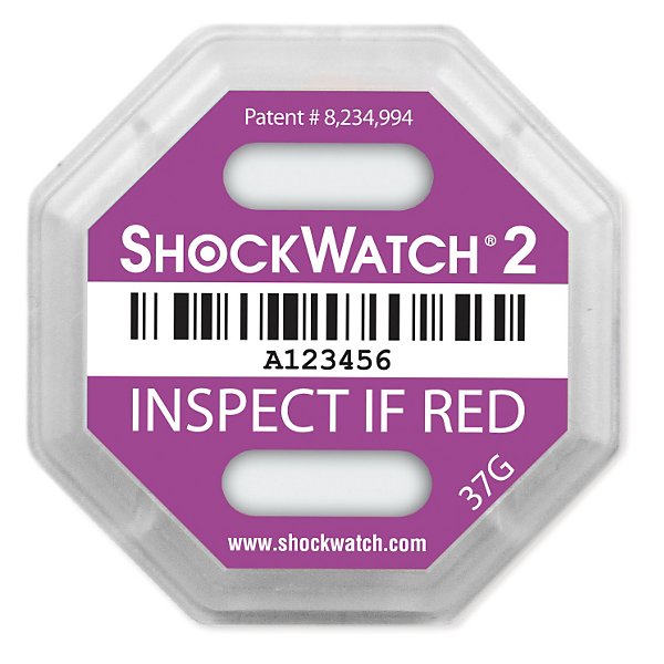 Indicatori di shock arancio livello di gravità 75g - 4