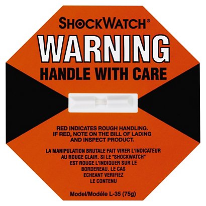 Indikator Shockwatch orange 0-22 kg | Sælges kun sammen med ledsageetiket | Der ydes ingen returret på disse produkter - 1