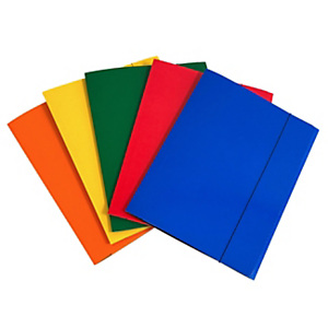 INDUSTRIAUMBRA Cartellina a 3 lembi con elastico, Cartone plastificato, Colori assortiti (confezione 10 pezzi) INDUSTRIAUMBRA Cartellina a 3 lembi con elastico, Cartone plastificato, Colori assortiti (confezione 10 pezzi)