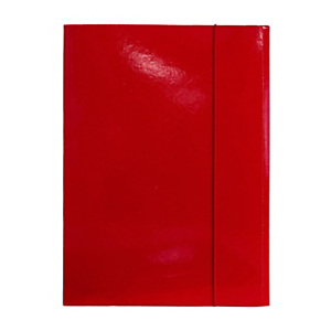 INDUSTRIAUMBRA Cartellina a 3 lembi con elastico, Cartone plastificato, Rosso (confezione 10 pezzi) INDUSTRIAUMBRA Cartellina a 3 lembi con elastico, Cartone plastificato, Rosso (confezione 10 pezzi)