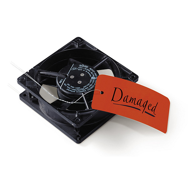 Industrieetiketten, PEHD, 120 x 70  mm, rot - 1