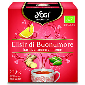 Infuso Elisir di Buonumore, Gusto basilico, zenzero e limone (confezione 12 filtri)