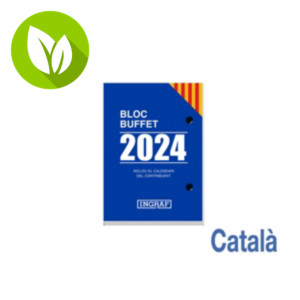 INGRAF Bloque calendario 2024, 82 x 116 mm, català