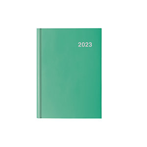 INGRAF Londres Agenda día-página 2023, 150 x 210 mm, papel crema, verde coral