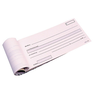 INGRAF Talonario preimpreso en castellano para recibos 210 x 90 mm con copia 50 x 2 INGRAF Talonario preimpreso en castellano para recibos 210 x 90 mm con copia 50 x 2