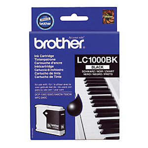 Inktcartridge Brother LC1000BK zwart voor inkjet printers Inktcartridge Brother LC1000BK zwart voor inkjet printers