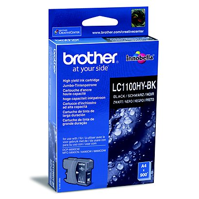 Inktcartridge Brother LC1100HYBK zwart voor inkjet printers