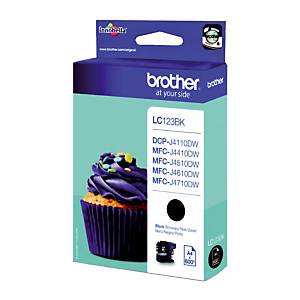 Inktcartridge Brother LC123BK zwart voor inkjet printers Inktcartridge Brother LC123BK zwart voor inkjet printers