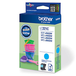 Inktcartridge Brother LC221C cyaan voor inkjet printers
