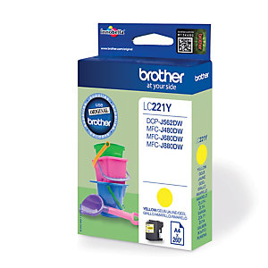 Inktcartridge Brother LC221Y geel voor inkjet printers