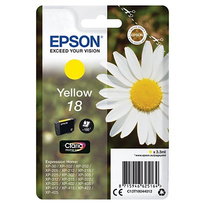 Inktcartridge Epson 18 geel voor inkjet printers