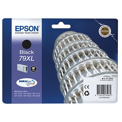 Inktcartridge Epson 79XL « Toren van Pisa » zwart voor inkjet printers
