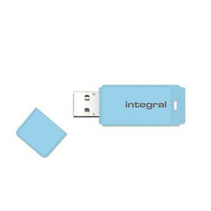 Integral 16GB USB2.0 DRIVE PASTEL BLUE SKY, 16 Go, USB Type-A, 2.0, 12 Mo/s, Casquette, Bleu INFD16GBPASBLS