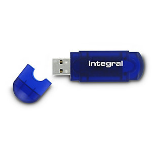 Integral 4GB USB2.0 DRIVE EVO BLUE, 4 Go, USB Type-A, 2.0, 12 Mo/s, Casquette, Bleu INFD4GBEVOBL