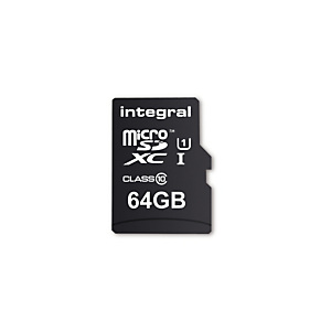 Integral 64GB MICRO SD CARD SMARTPHONE AND TABLET MICROSDHC/XC with Read speed up to 90MB/s, 64 Go, MicroSD, Classe 10, UHS-I, 90 Mo/s, Class 1 (U1) I Integral 64GB MICRO SD CARD SMARTPHONE AND TABLET MICROSDHC/XC with Read speed up to 90MB/s, 64 Go, MicroSD, Classe 10, UHS-I, 90 Mo/s, Class 1 (U1) I
